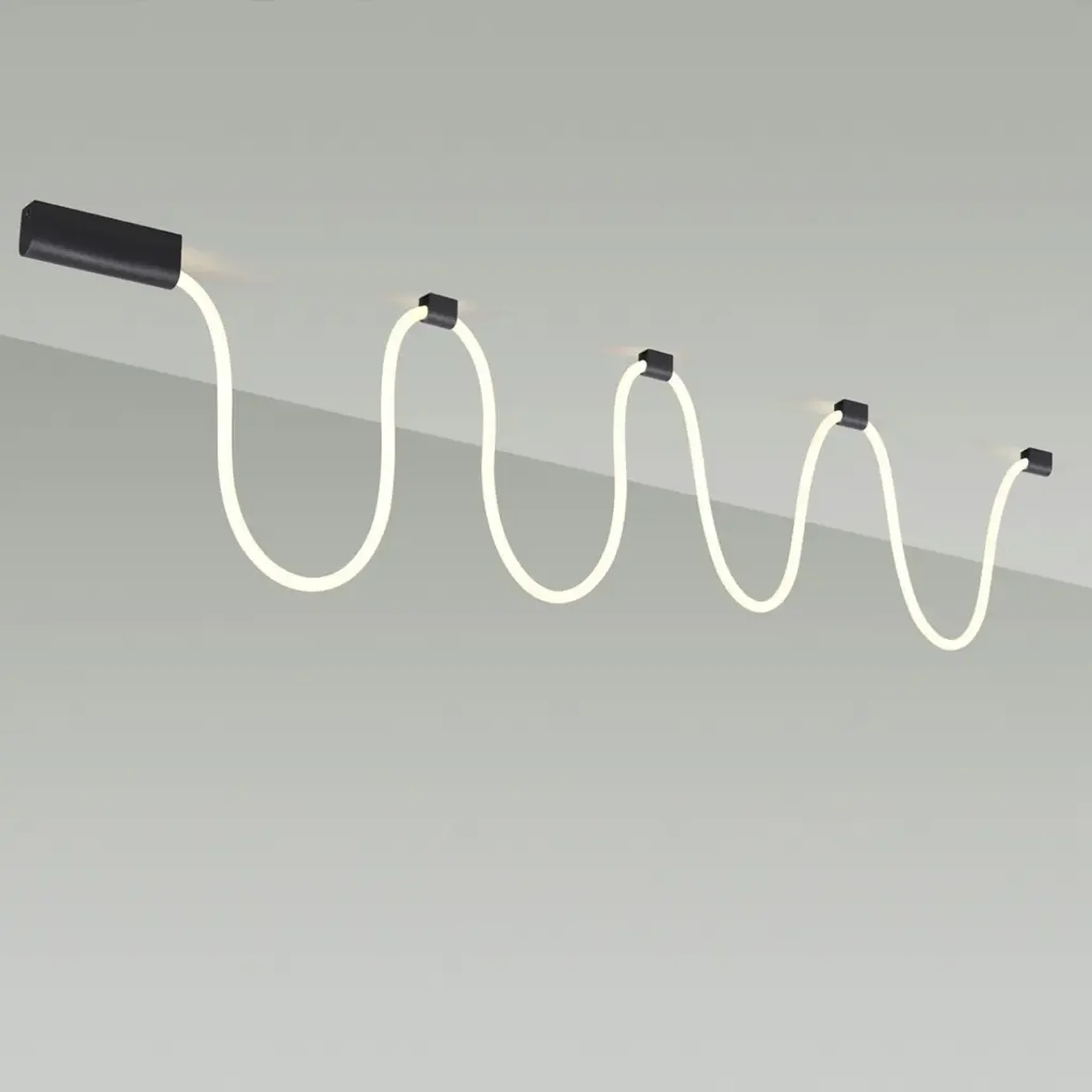 4391/30CL HIGHTECH ODL24 260 черный/металл/канат Настенно-потолочный светильник накладной (3 крепления в комплекте) IP20 LED 30W 1185Лм 4000K CORDA