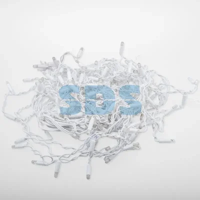 Гирлянда Айсикл (бахрома) светодиодный, 2,4 х 0,6 м, белый провод, 230 В, диоды синие, 76 LED