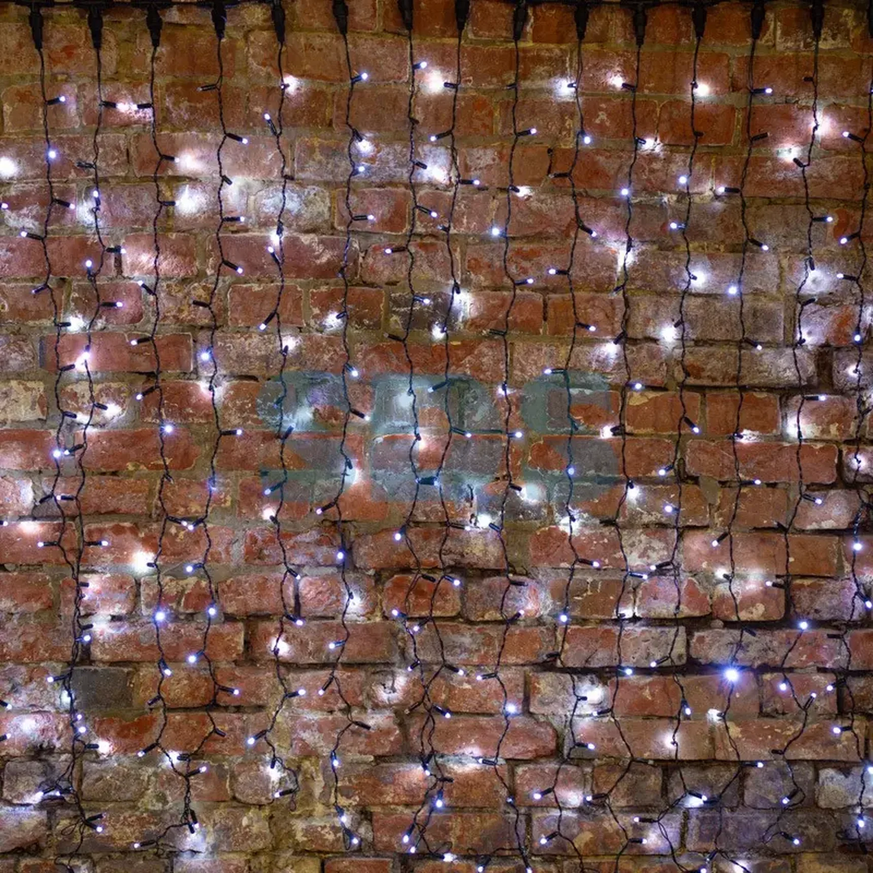 Гирлянда Светодиодный Дождь 2х3м, постоянное свечение, черный провод КАУЧУК, 230 В, диоды БЕЛЫЕ, 760 LED