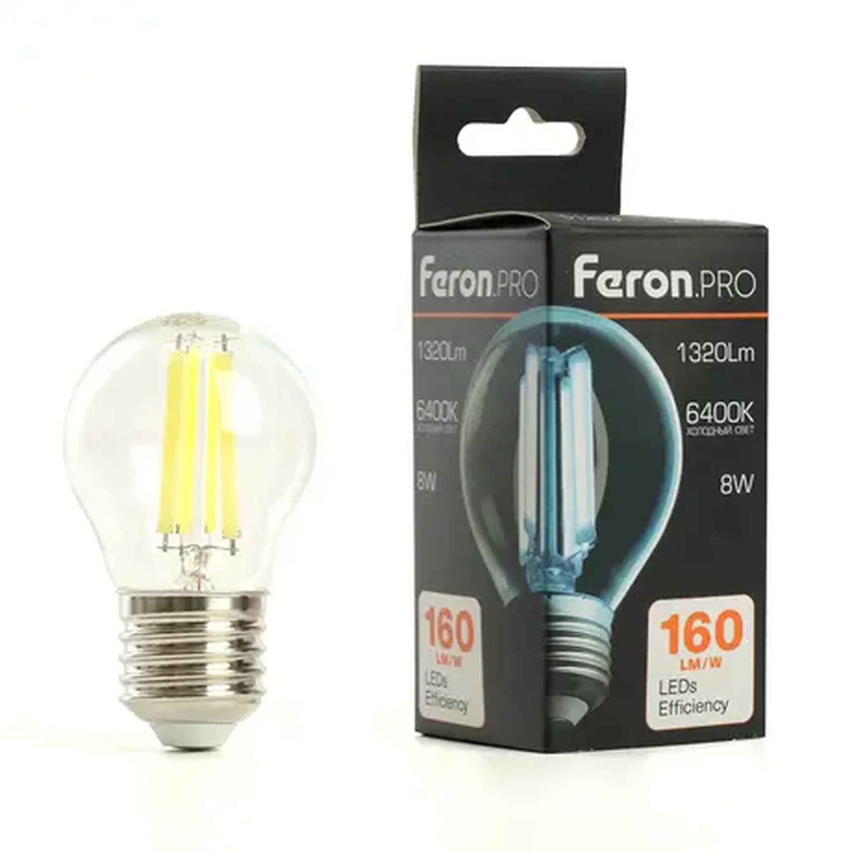Лампа светодиодная Feron.PRO LB-1708 Шарик E27 1320LM 8W 175-265V 6400K
