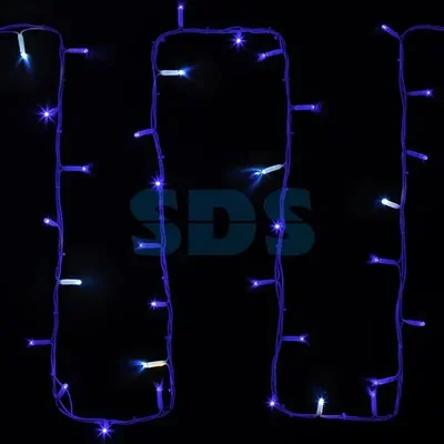 Гирлянда модульная Дюраплей LED 20м 200 LED белый каучук , мерцающий Flashing (каждый 5-й диод), Синяя