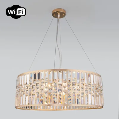 Подвесная люстра Eurosvet Lory 10125/8 золото/прозрачный хрусталь Strotskis Smart