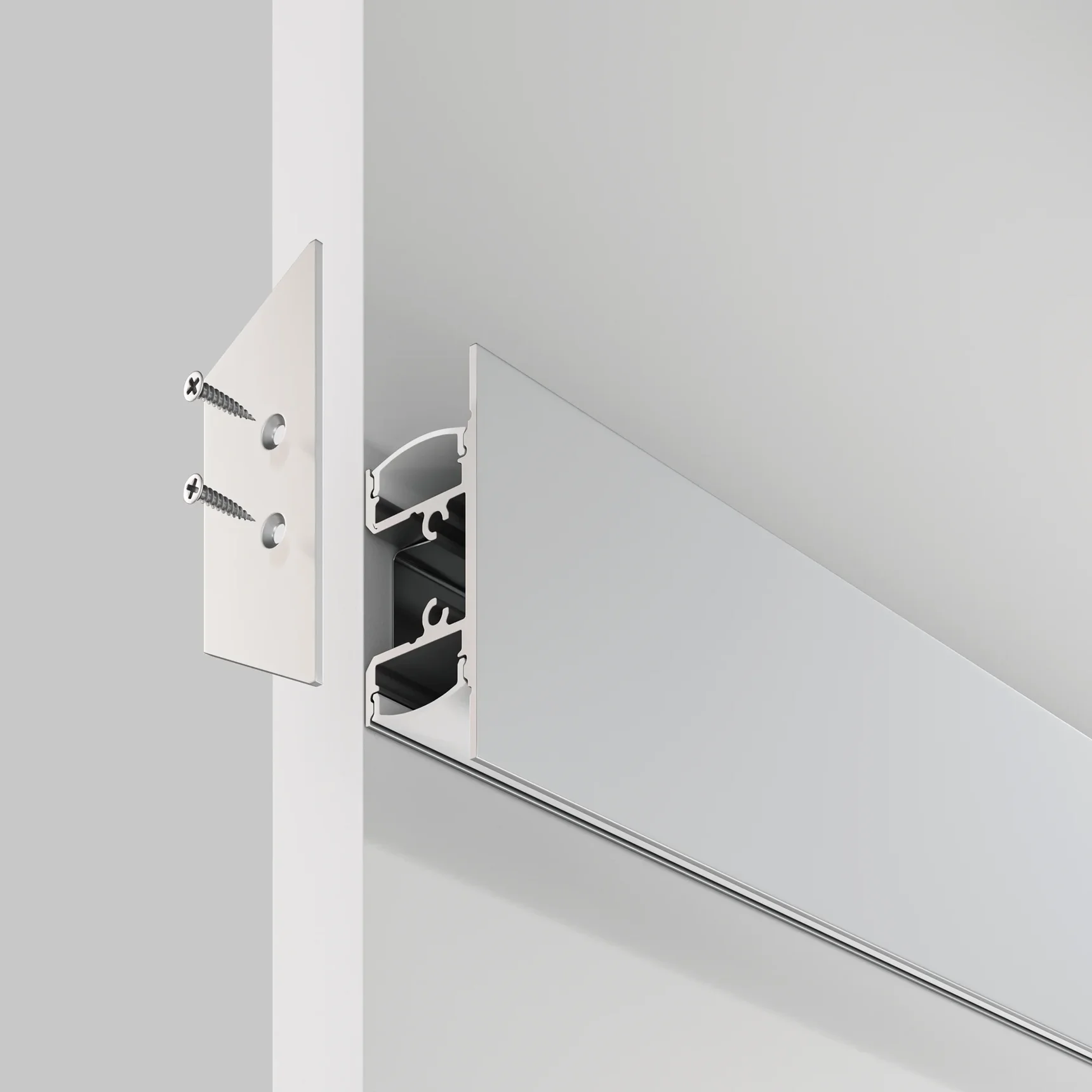 Алюминиевый профиль накладной 18x48, ALM-1848-S-2M