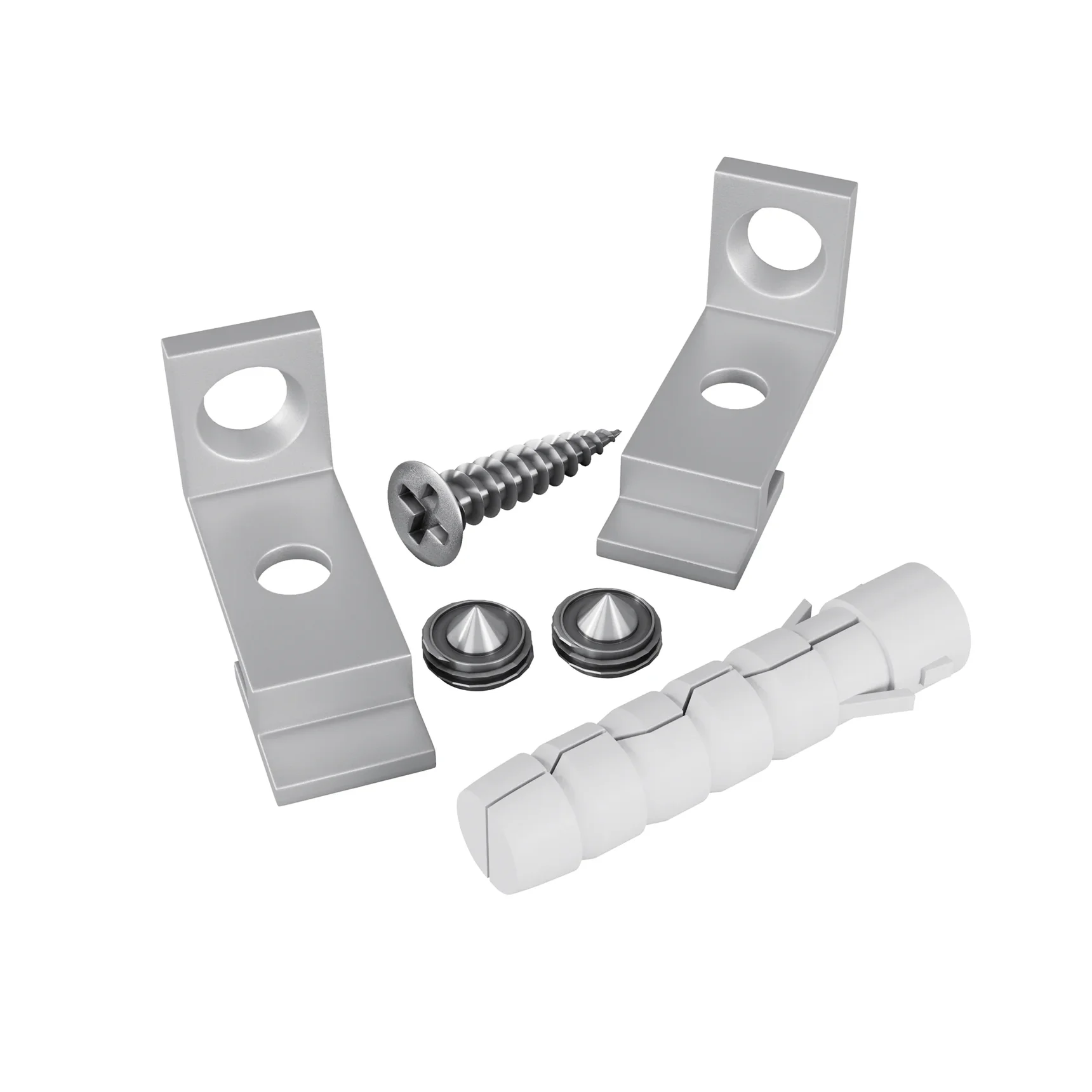 Комплект креплений для радиусного профиля с боковым свечением 2шт.