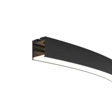 Радиусный профиль 35x35 Ø1500мм 1/8 круга черный, ALM-3535R-B-D-45°-1.5M