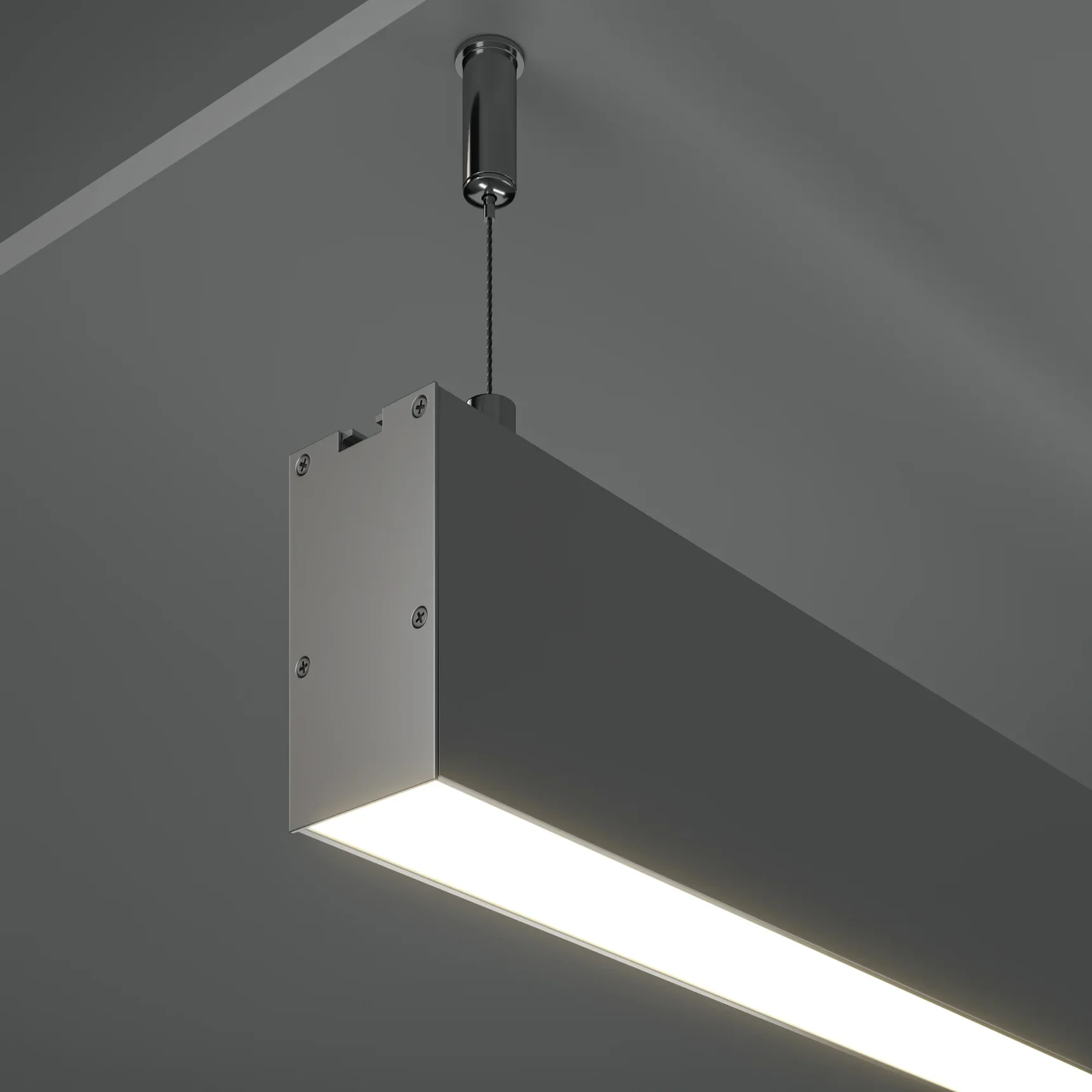 Алюминиевый профиль подвесной -накладной 35x66, ALM-3566-S-2M