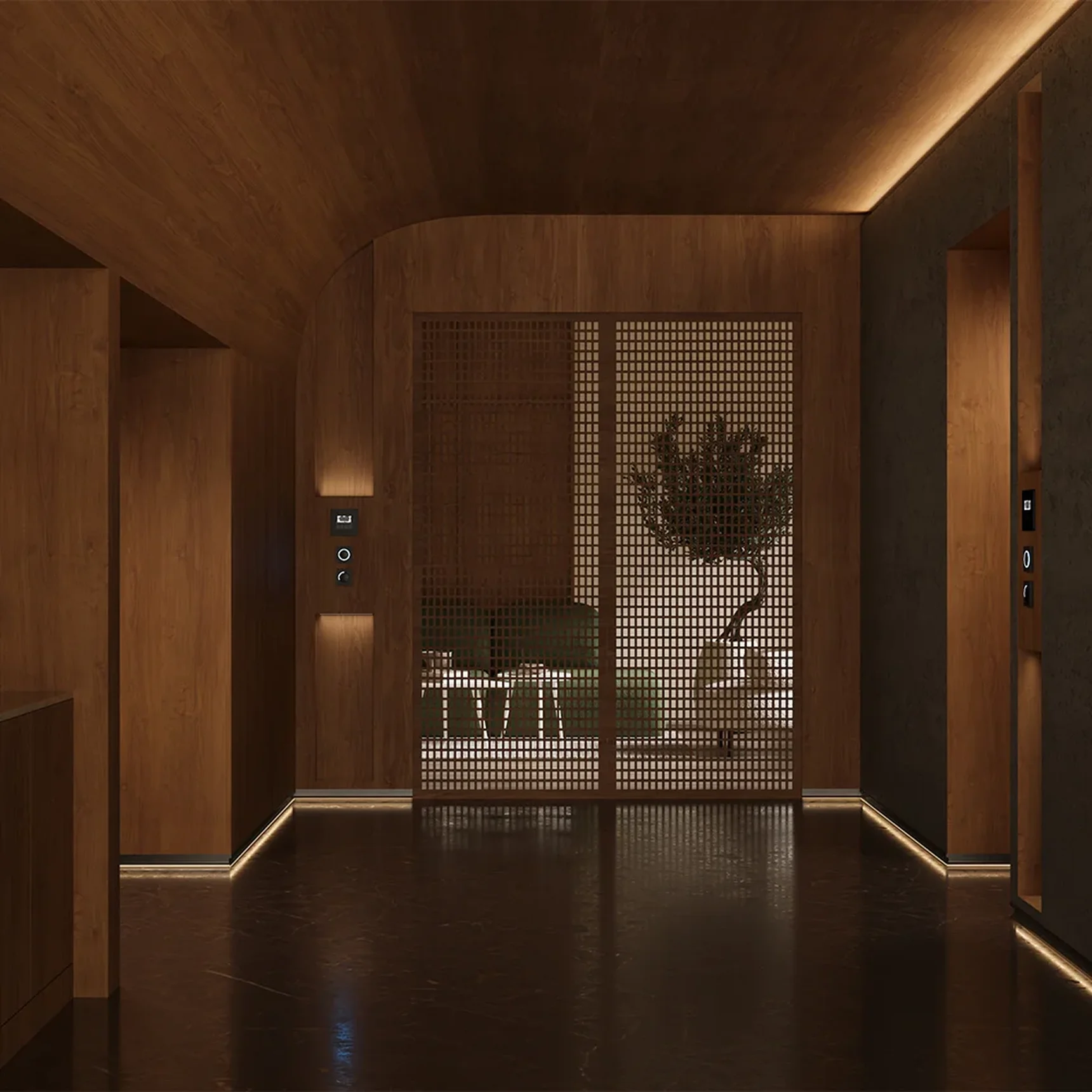 Алюминиевый профиль плинтус с подсветкой 53x14, ALM-5314-B-2M