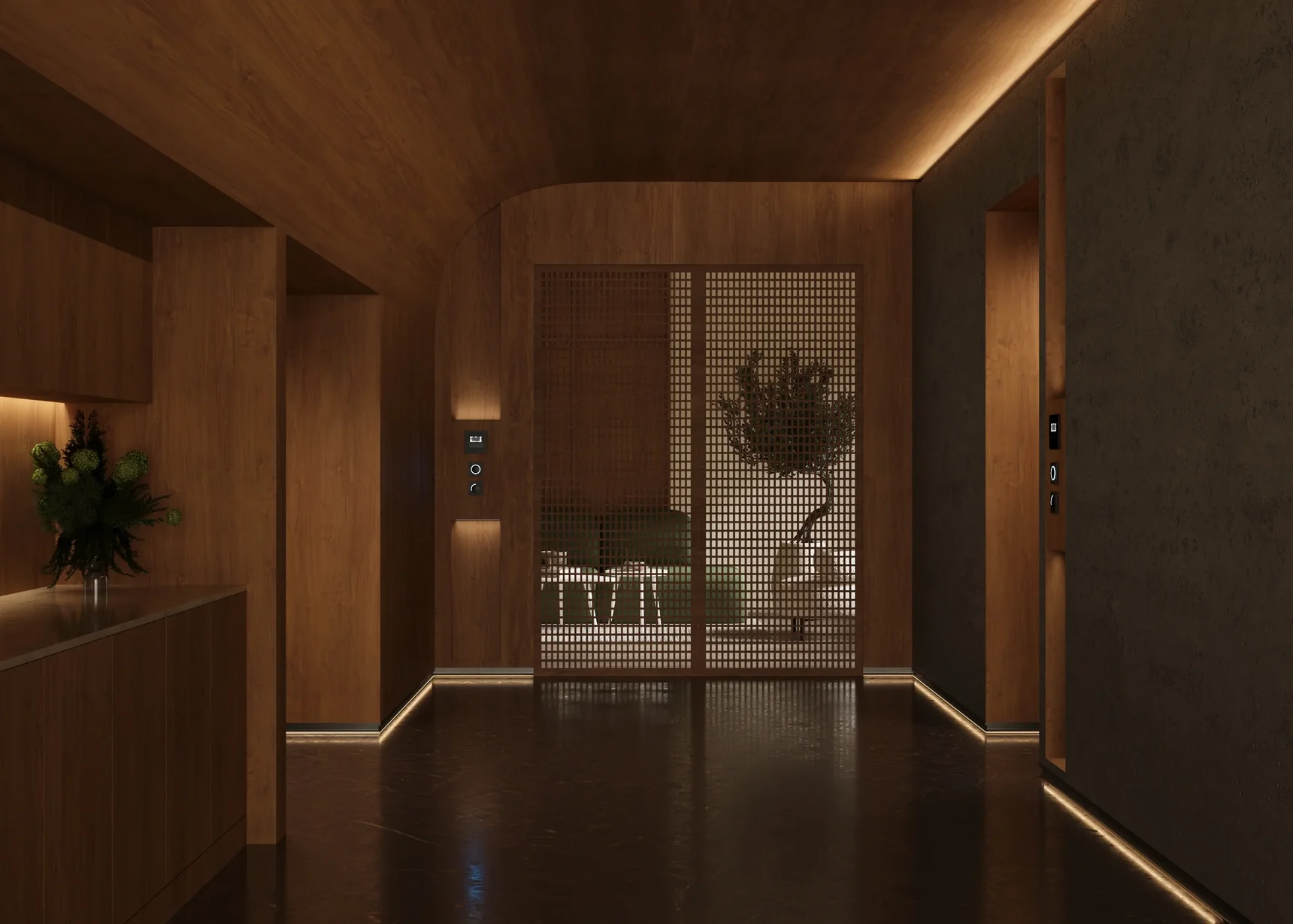 Алюминиевый профиль плинтус с подсветкой 53x14, ALM-5314-B-2M