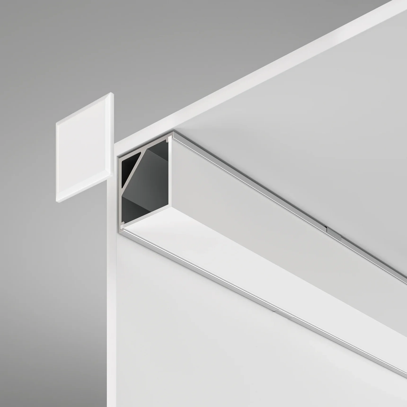 Алюминиевый профиль накладной 16x16 S, ALM009S-2M