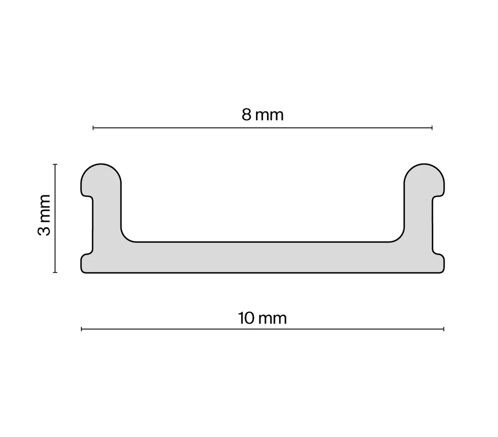 Вставка - заглушка 4м. для профиля ALM-9940-SC, ALM012-SC-W