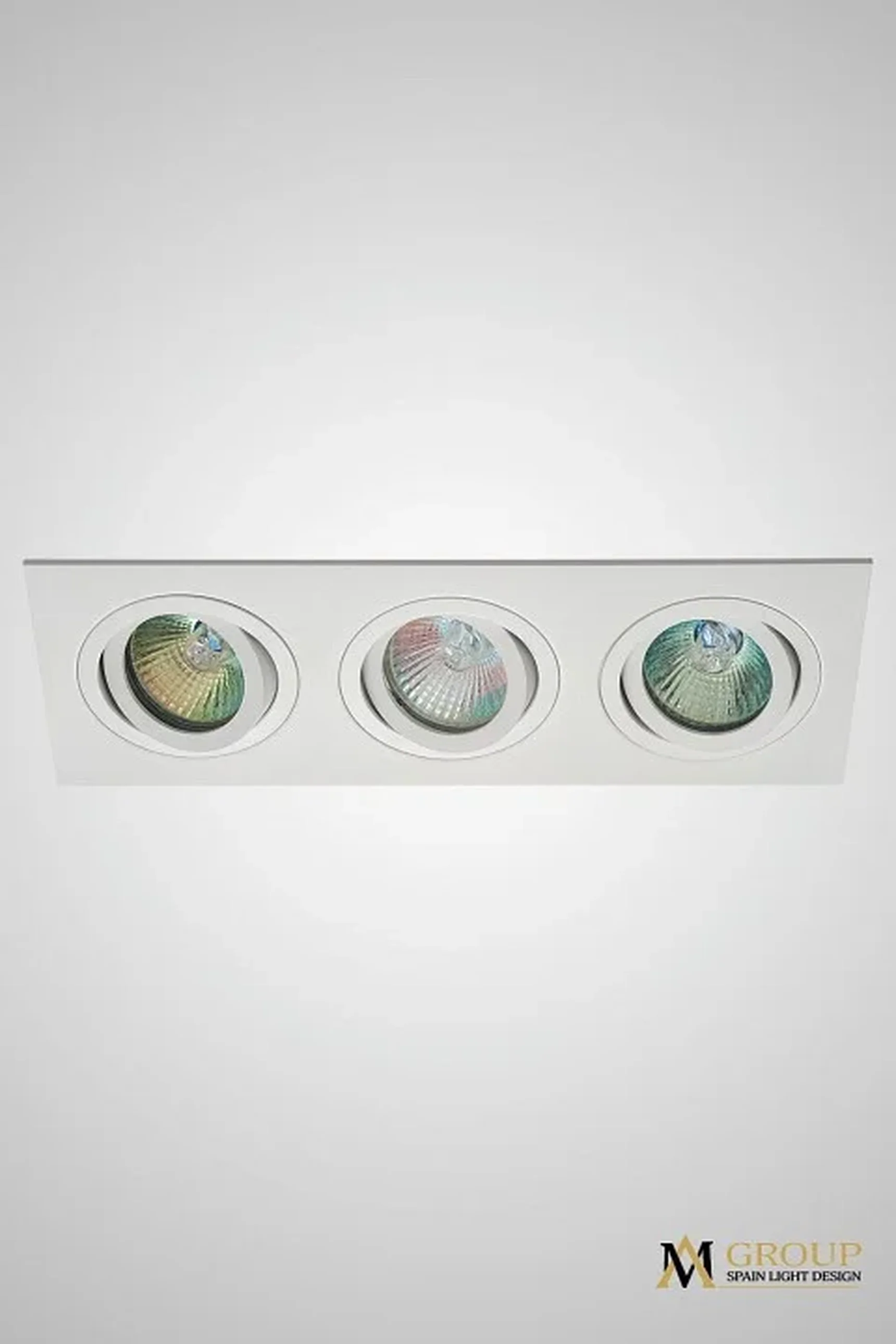 Встраиваемый тройной точечный светильник AM Group AM127 WH