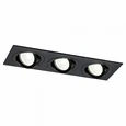 Встраиваемый тройной точечный светильник AM Group AM128 BK-BK