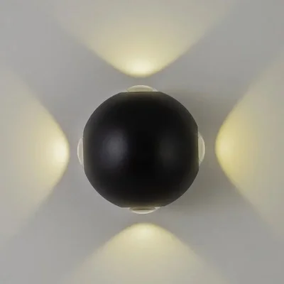 Уличный настенный светодиодный светильник AM Group AM303-4x3W-4000K BK