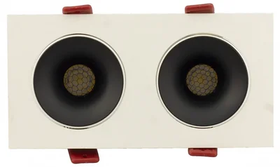 Светильник встраиваемый AM480-2 BK+WH цвет - черный (BK)