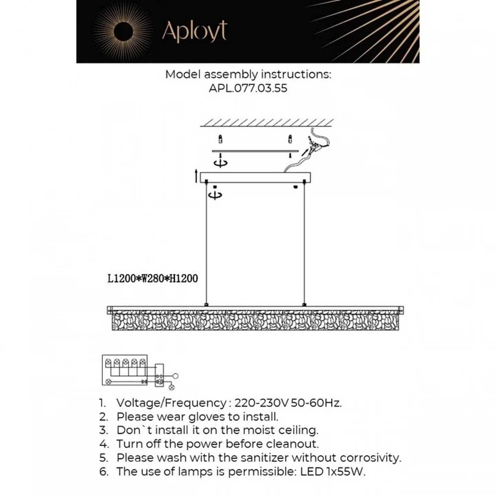 Люстра подвесная Aployt APL.077.03.55