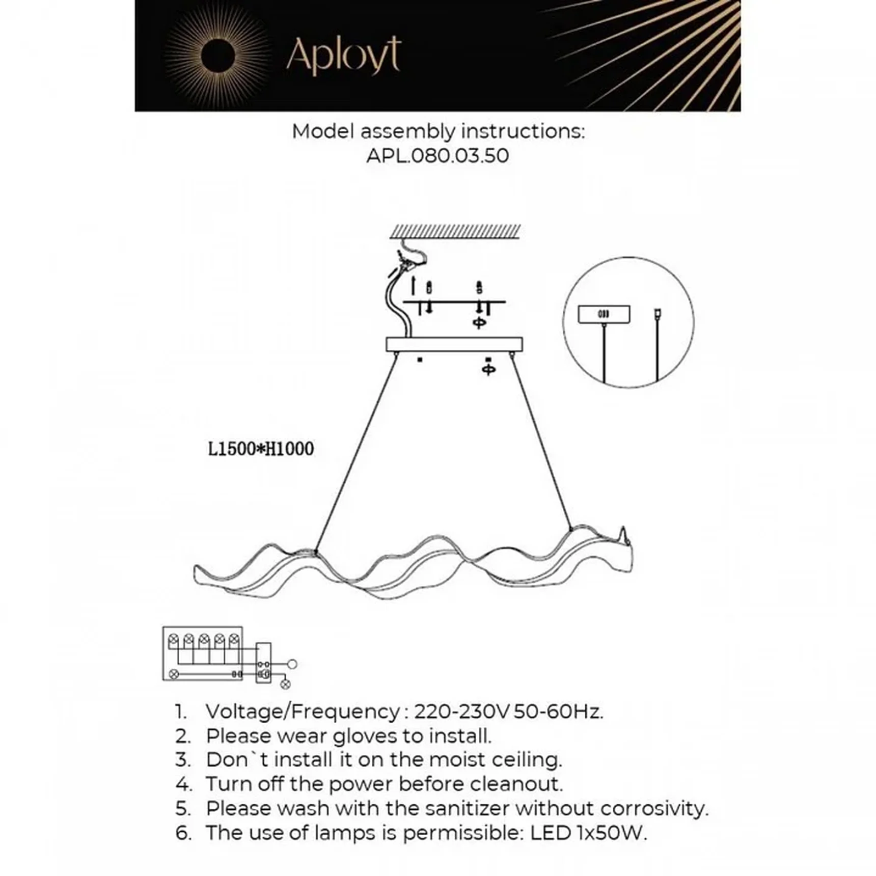 Люстра подвесная Aployt APL.080.03.50