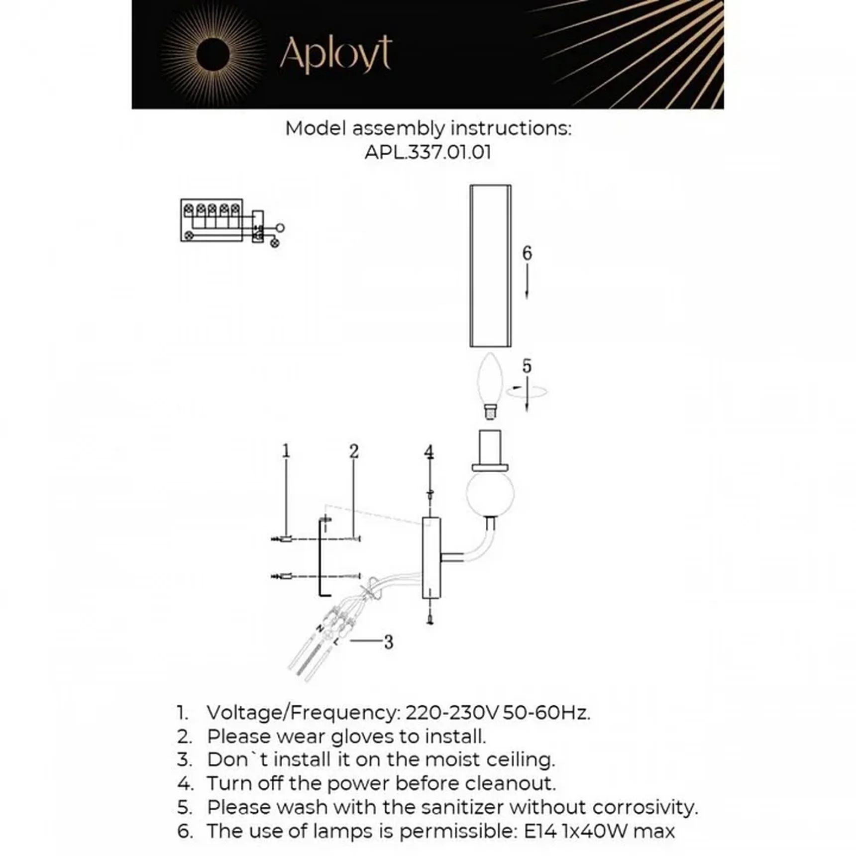 APL.337.01.01 Бра настенное Aployt Izidora