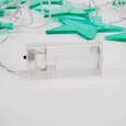 Гирлянда светодиодная Звездопад бирюзовая 10 LED, 2,25 м, прозрачныйПВХ, белый цвет свечения, 2 х АА (батарейки не в комплекте) NEON-NIGHT
