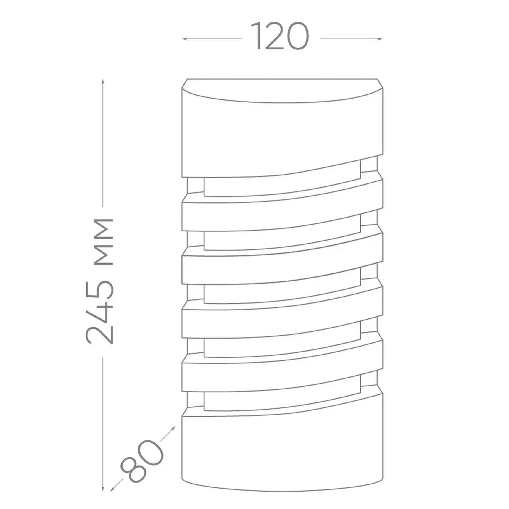 Светильник садово-парковый, 230V E27, DH0603, черный (на стену)