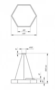SPO-121-W-40K-038 Светильник светодиодный Geometria ЭРА Hexagon SPO-121-W-40K-038 38Вт 4000K 4000Лм IP40 600*600*80