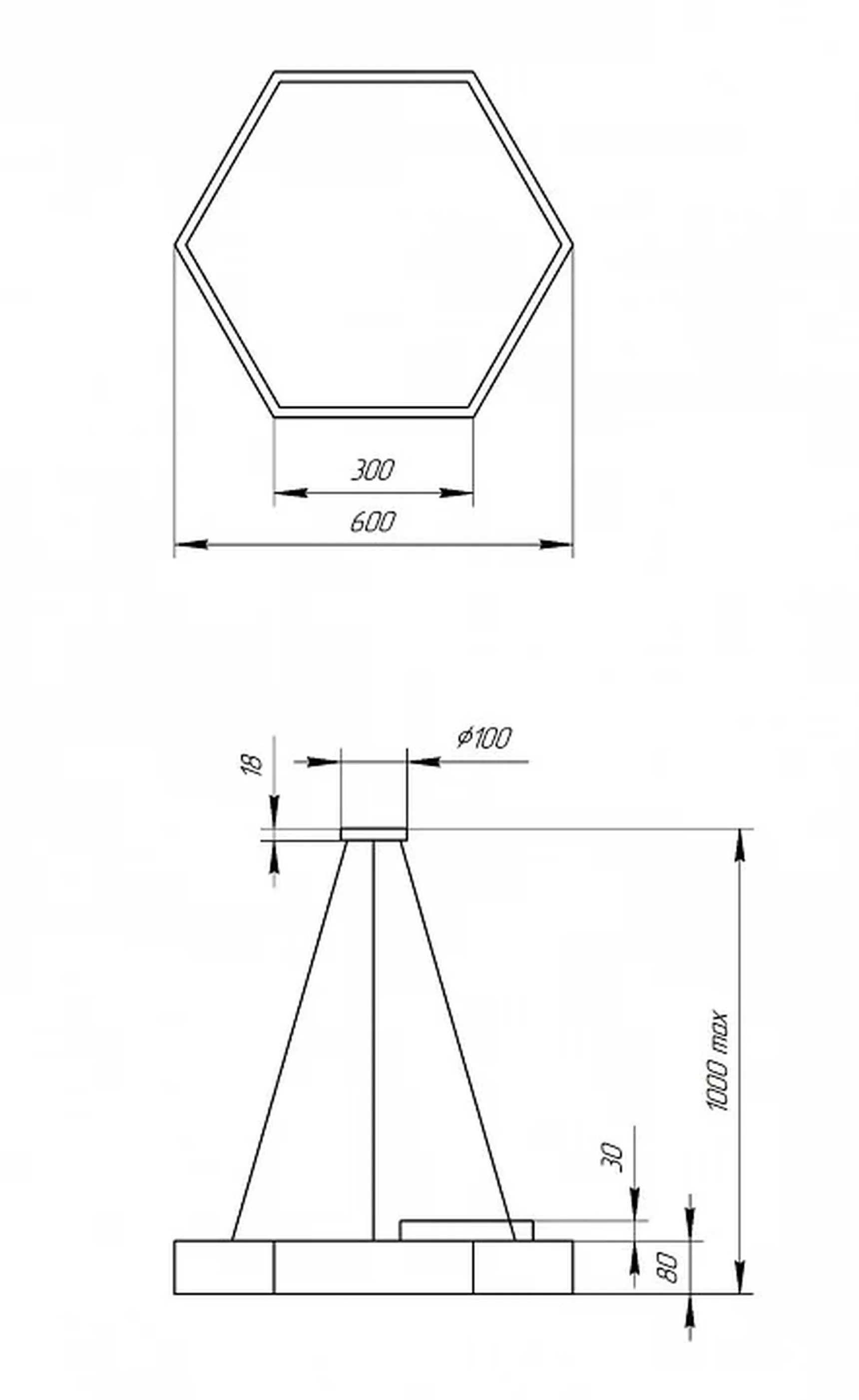 SPO-121-W-40K-038 Светильник светодиодный Geometria ЭРА Hexagon SPO-121-W-40K-038 38Вт 4000K 4000Лм IP40 600*600*80