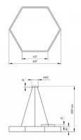 SPO-122-W-40K-066 Светильник светодиодный Geometria ЭРА Hexagon SPO-122-W-40K-066 66Вт 4000К 4800Лм IP40 800*800*80 белый подвесной