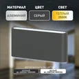 WL41 GR Декоративная подсветка ЭРА WL41 GR светодиодная 10Вт 3500К серый IP54 для интерьера, фасадов зданий
