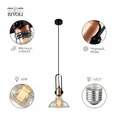 Светильник подвесной (подвес) Rivoli Leila 4093-201 1 х Е27 40 Вт дизайн потолочный
