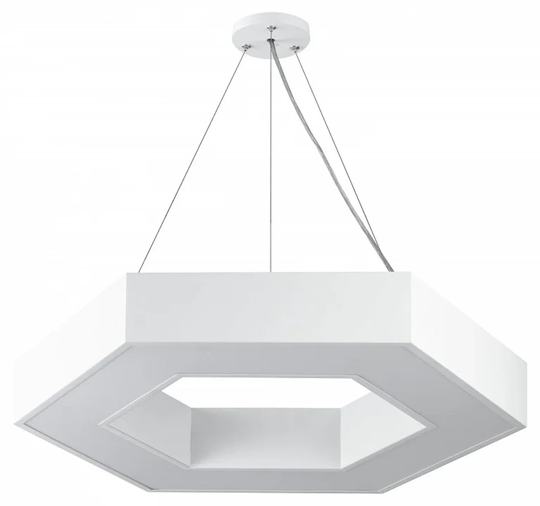 SPO-123-W-40K-045 Светильник светодиодный Geometria ЭРА Hexagon SPO-123-W-40K-045 45Вт 4000K 2500Лм IP40 600*600*80 белый подвесной