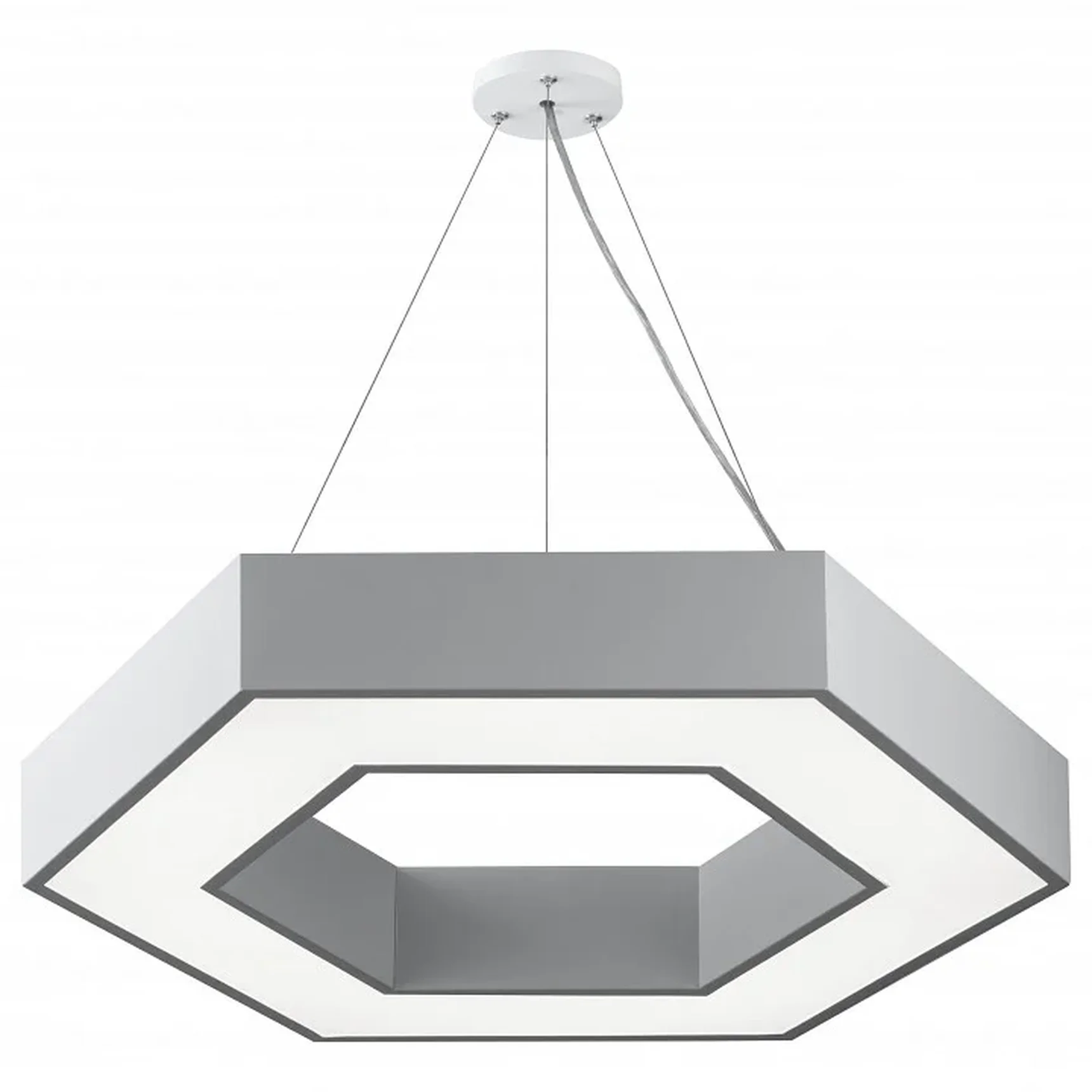 SPO-123-W-40K-045 Светильник светодиодный Geometria ЭРА Hexagon SPO-123-W-40K-045 45Вт 4000K 2500Лм IP40 600*600*80 белый подвесной