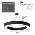 SPO-134-W-40K-056 Светильник LED ЭРА Geometria SPO-134-W-40K-056 Ring 56Вт 4000К 4200Лм IP40 800*80 белый подвесной драйвер внутри