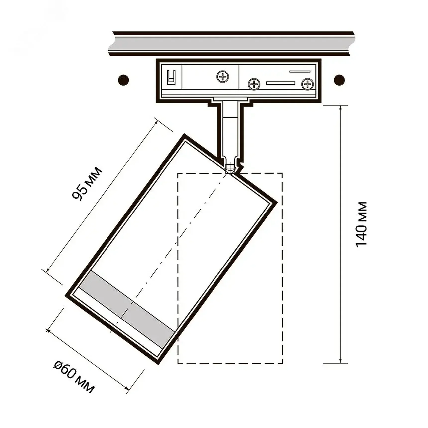 Трековый светильник светодиодный PTR 28 GU10 WH 230V IP20, 5040205