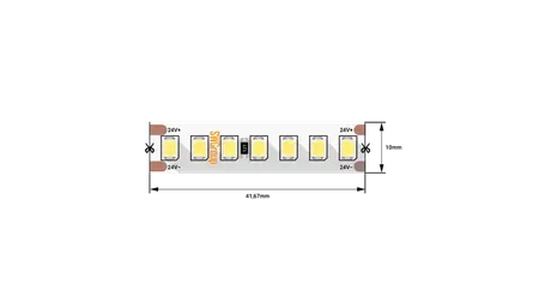 Светодиодная лента SWG PRO 2835, 168 LED/м, 17,3 Вт/м, 24В , IP20, Цвет: Теплый белый, SWG2P168-24-17.3-WW-20