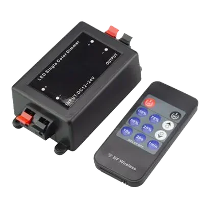 Диммер для ленты с пультом 12/24В, 96/192 Вт, 18A, GDD-96-R-IP20-12 8A