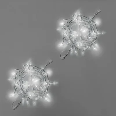 Светодиодная гирлянда INOXHUB Нить 10м, 100 LED, соединяемая, с мерцанием, 220В, IP65, белый резиновый провод 3.3мм, БЕЛАЯ