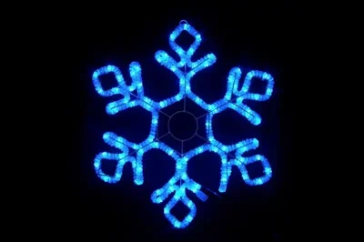 LED-XM(FR)-2D-CK012-B-30'' Снежинка синяя 79х69см