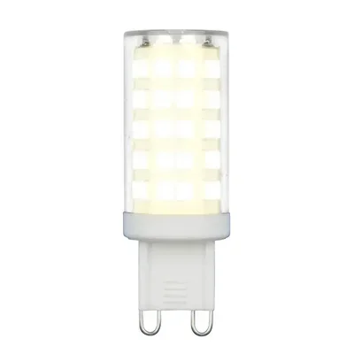Лампа светодиодная Uniel G9 9W 3000K прозрачная LED-JCD-9W/3000K/G9/CL GLZ09TR UL-00006488