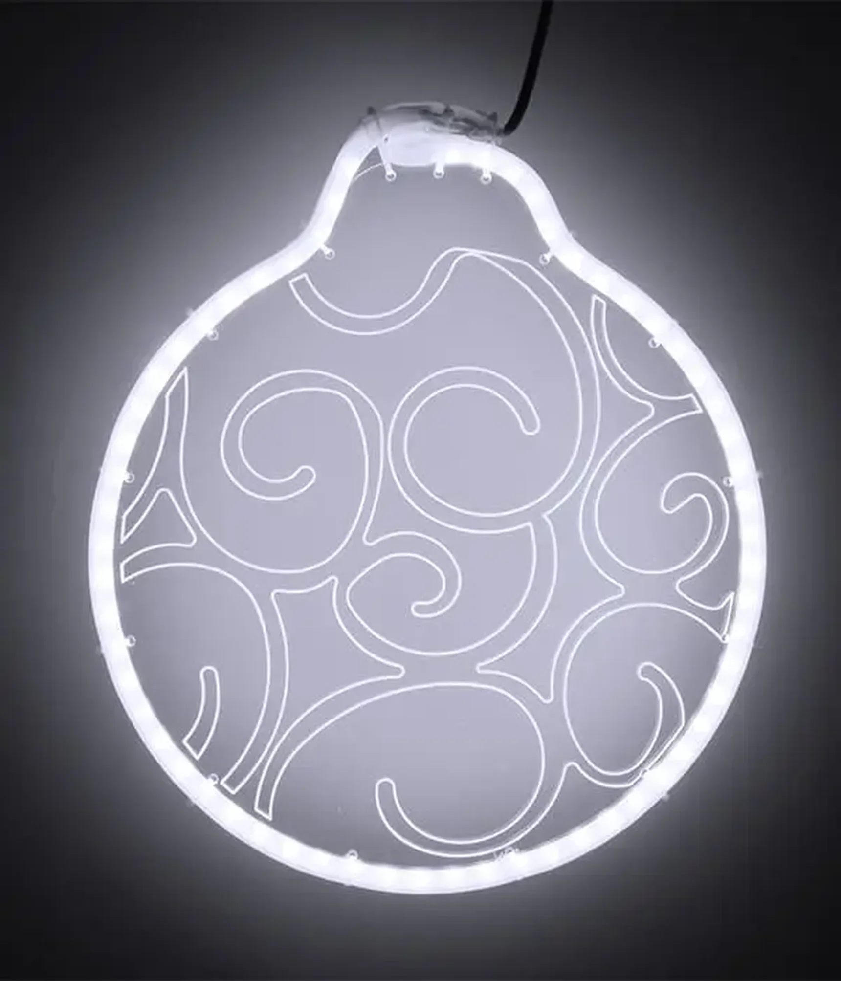 Светодиодная Фигура Шар 30 x 30 см Белая, Гибкий Неон и Акрилайт, IP54