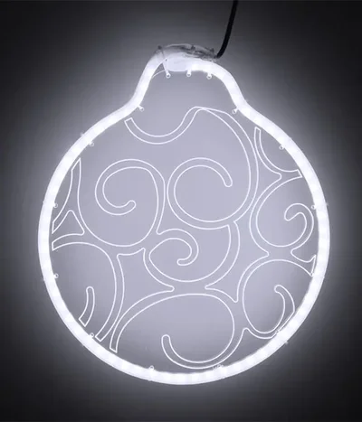 Светодиодная Фигура Шар 30 x 30 см Белая, Гибкий Неон и Акрилайт, IP54
