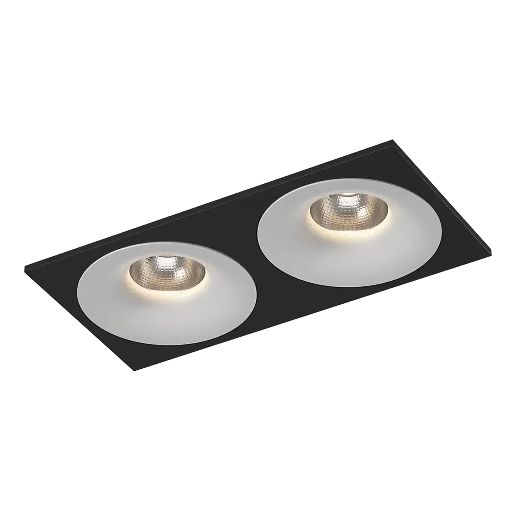 Рамка двойная для серии COMBO 4, квадратная, черная, COMBO-4S2-BL