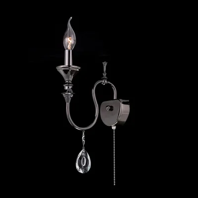 Citilux Рига CL437314 Бра с выключателем Чёрный Хром