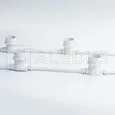 Белт лайт ALEDUS бухта 10 м, белый провод, ПВХ, шаг 40 см, Е27