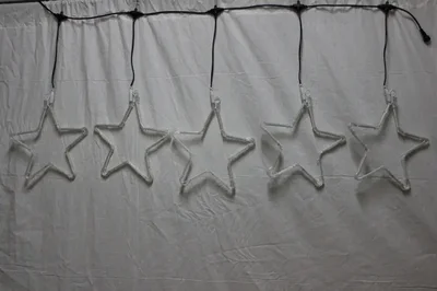 Гирлянда 5 свисающих звезд LED-XM-25CM-5-12V-W-Star 230V/12V