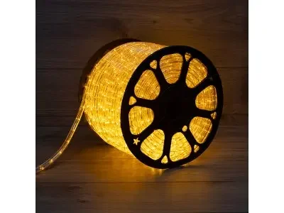 Дюралайт LED, постоянное свечение (2W) - желтый, 30 LED/м, бухта 100м