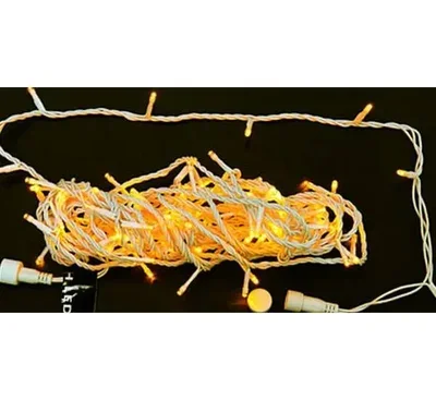 Светодиодная гирлянда 100 LED, 4.8 Ватт, IP65, для улицы, провод белый, Свечение: мерцание, RL-S10CF-24V-CW/Y