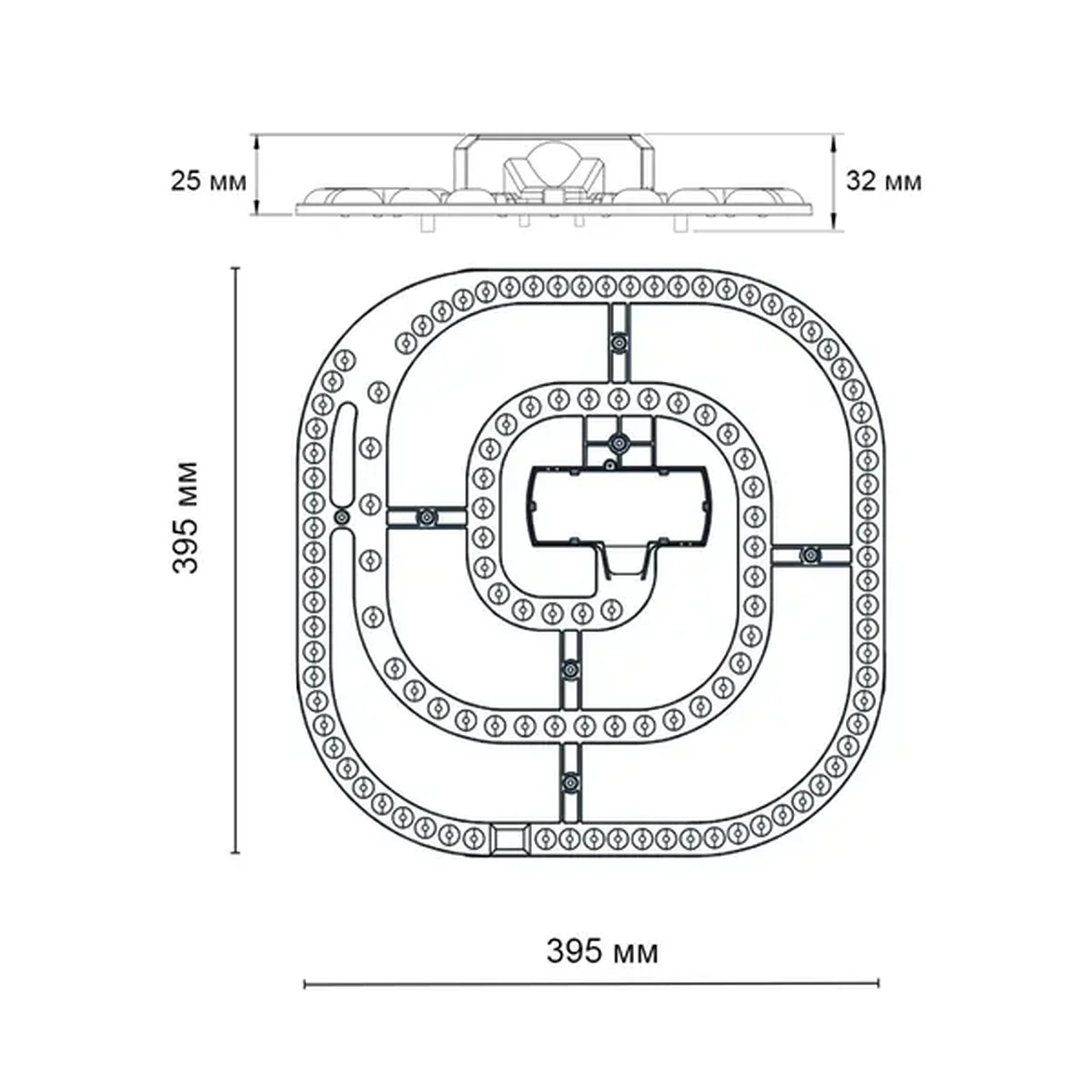 357770 KLARK NT23 Модуль LED 90Вт c ДУ (NEW) 3000-4200-6300K 395х395 IP20