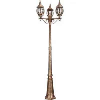 Светильник садово-парковый, 3*100W 230V E27 черное золото, 8115/PL8115