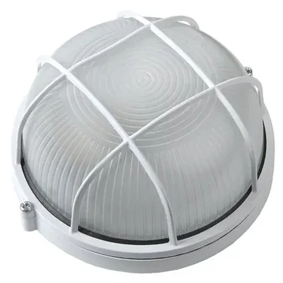 Светильник ЖКХ НПБ/НПП Е27 General GCF-R-E27-60-IP65, 437722, матовый, белый, с решеткой