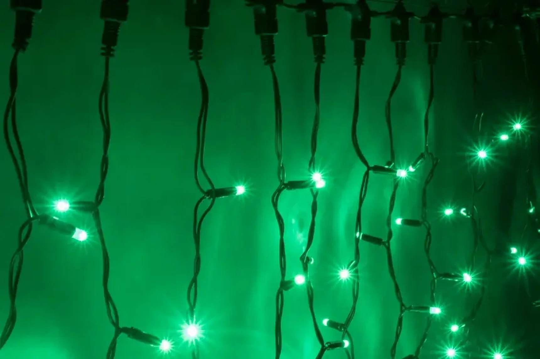 LED- PLS-1920-240V-2*1,5М-G/BL-F (зеленые светодиоды/черный пр) Flash