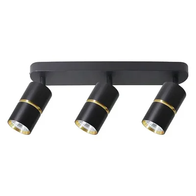 Светильник Feron ML1863 ZEN настенно-потолочный под лампу GU10, чёрный, золото